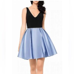 Elegant Black and Blue Dress